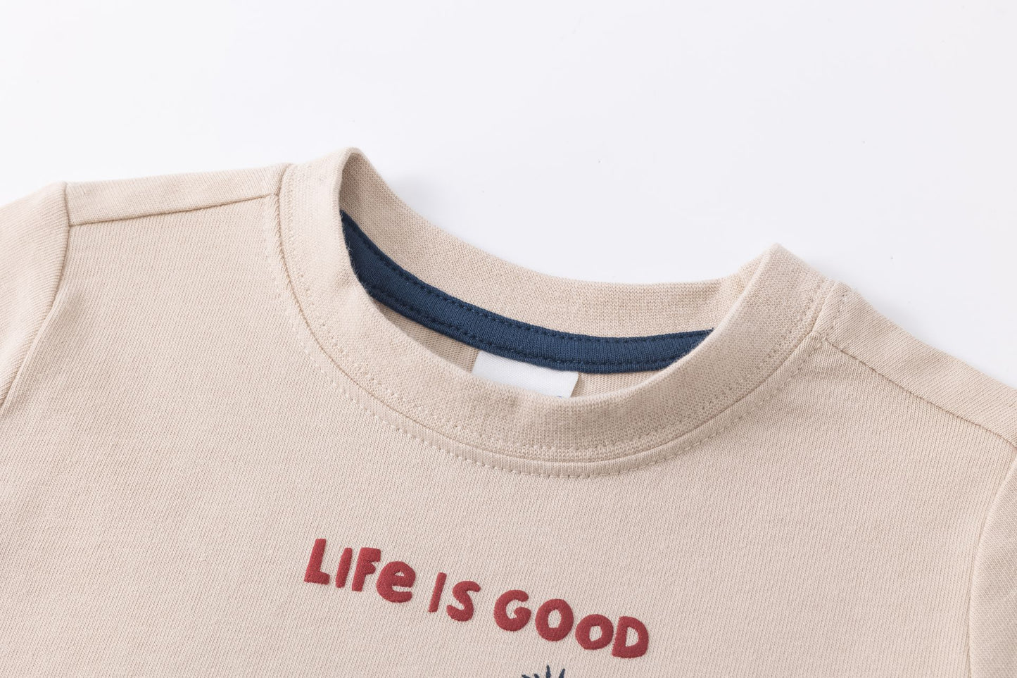 Camiseta niño manga larga beige con gráfico de animalitos | 2-6 años