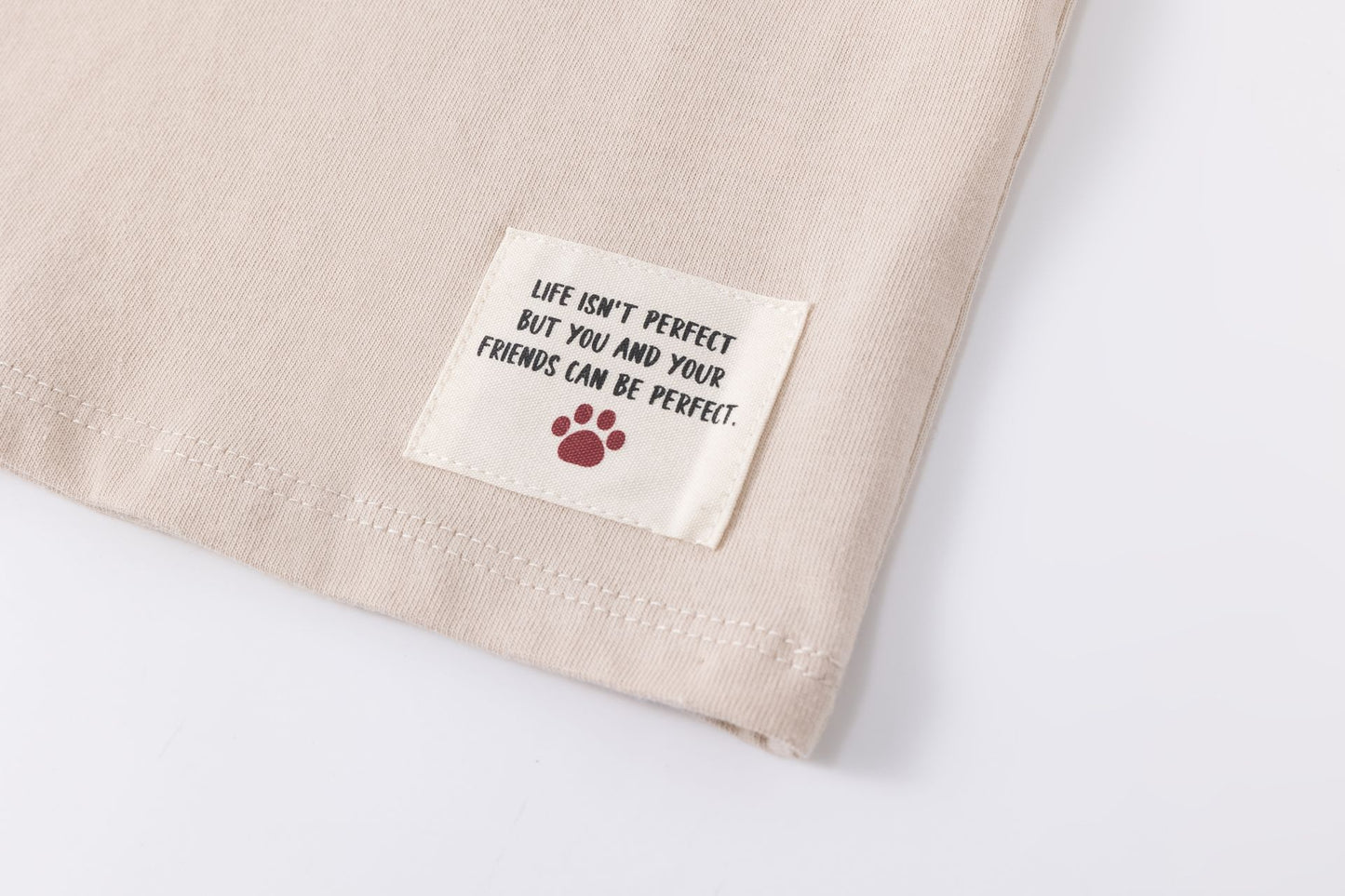 Camiseta niño manga larga beige con gráfico de animalitos | 2-6 años