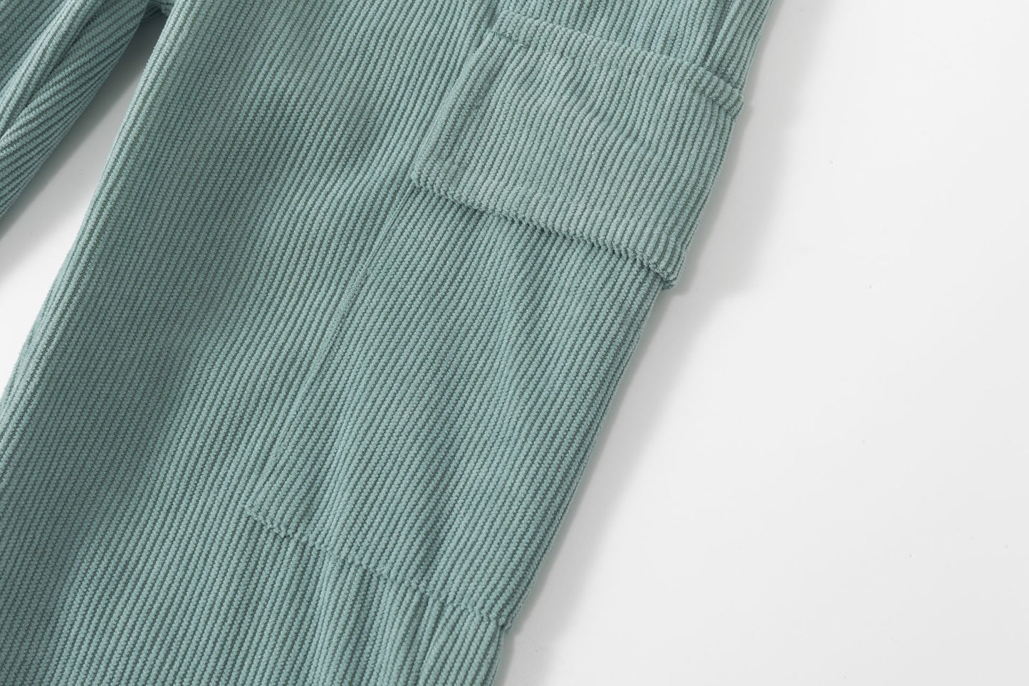 Pantalón largo niño micropana verde agua con bolsillos | 2-6 años