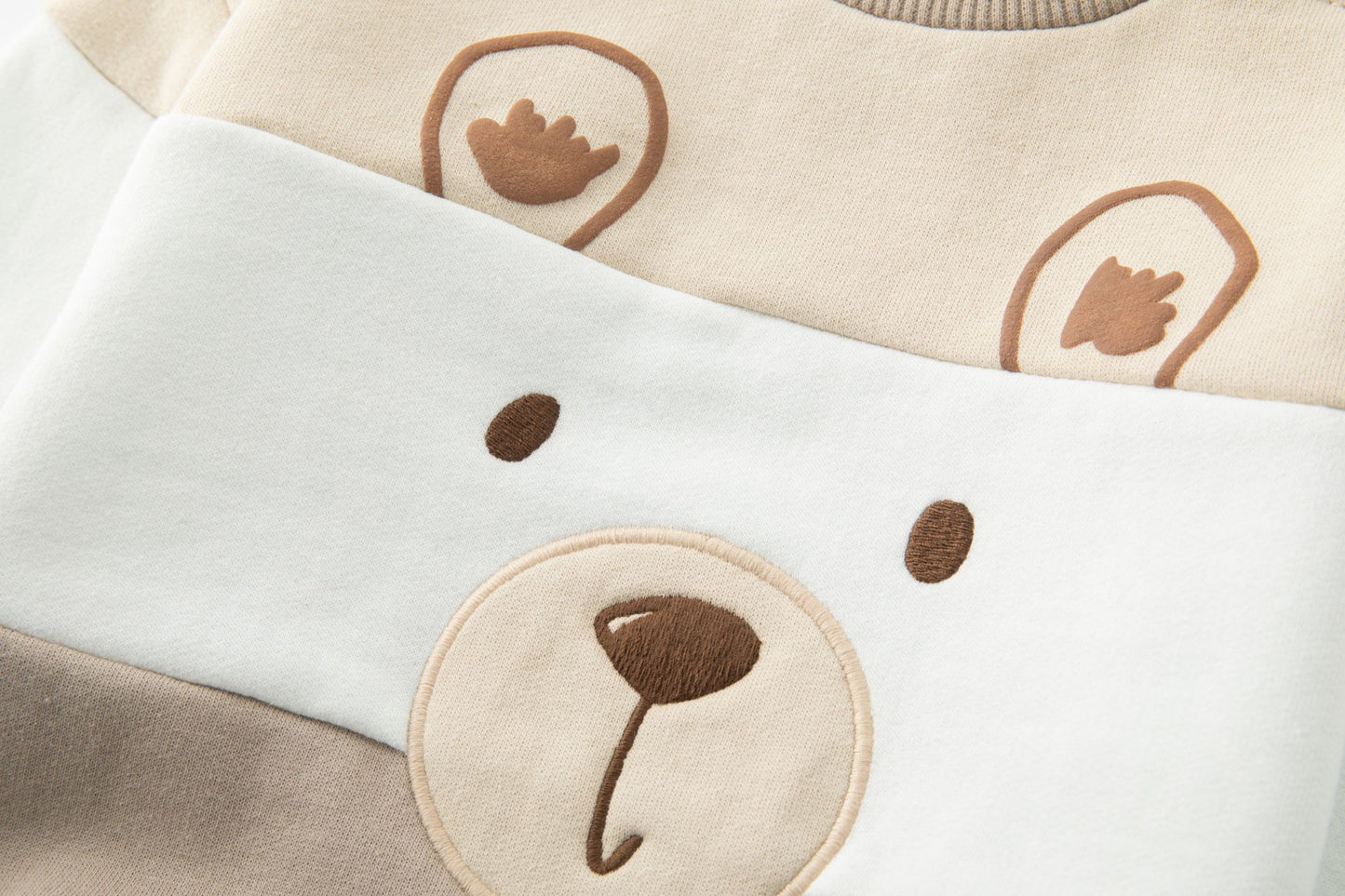 Sudadera Bebé Niño Perchada con Osito Camel a Rayas 🐻 | 6-24M BBI65020