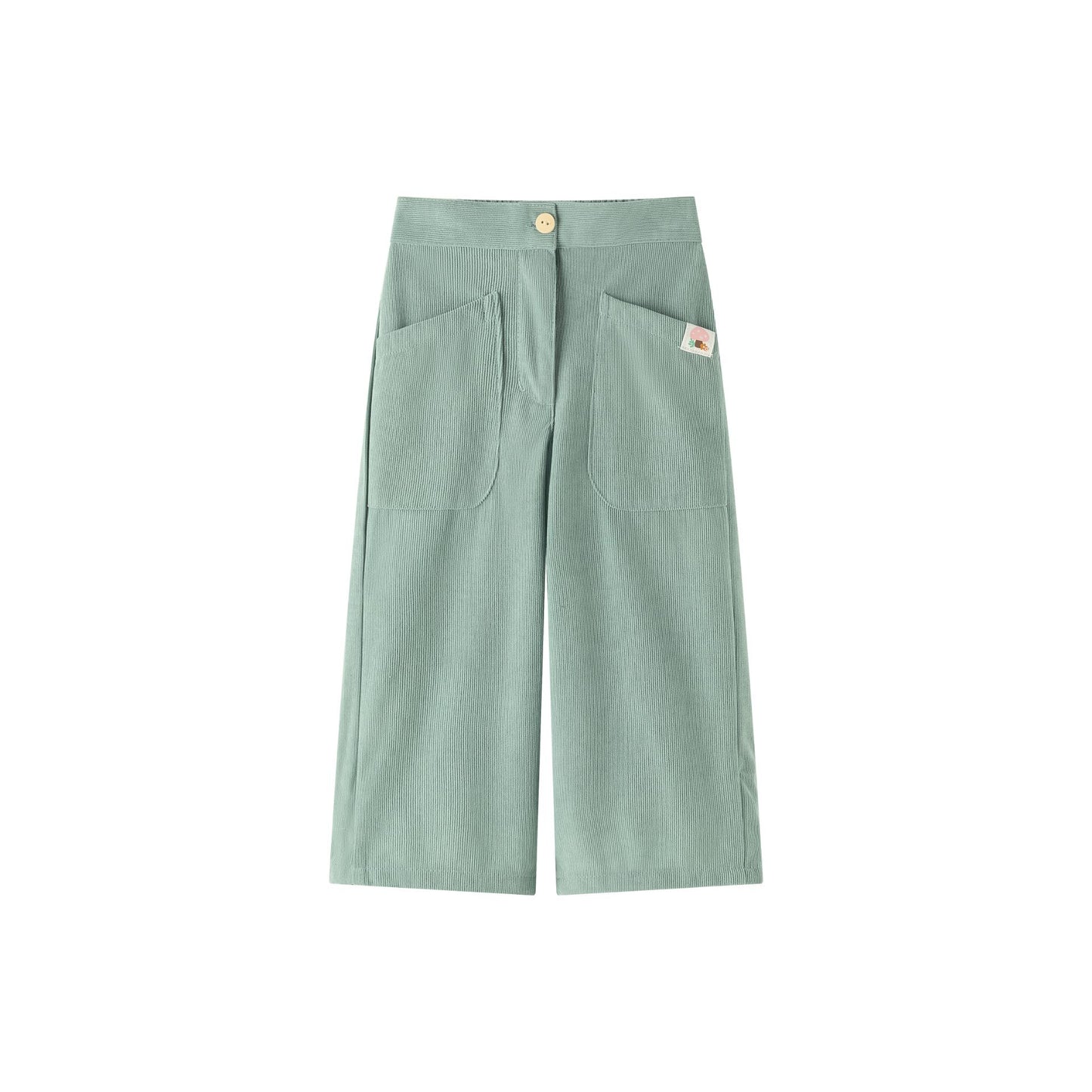 Pantalón Culotte Niña de Micropana – Bolsillos Delanteros y Etiqueta (2-6 años) 💚