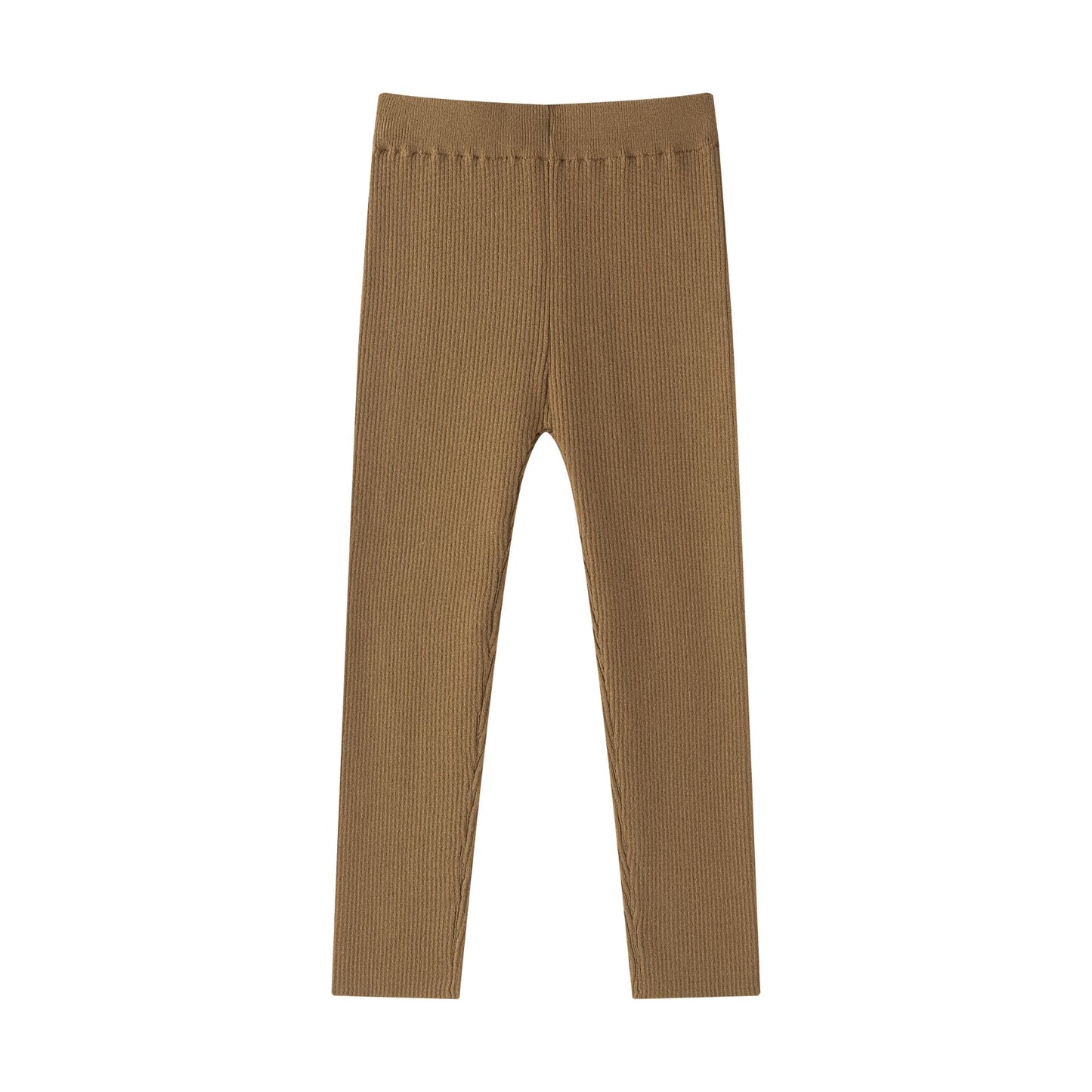 Legging Punto Rib Niña – Cintura Elástica (2-6 años) 🤎