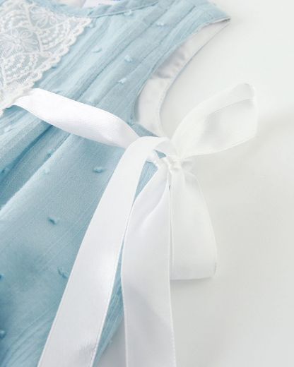 Ranita de Vestir Bebé Azul con Lazos
