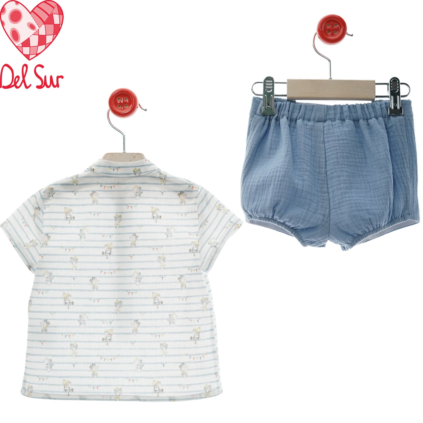 Conjunto camisa y pantalon bebe Familia Santorini DEL SUR