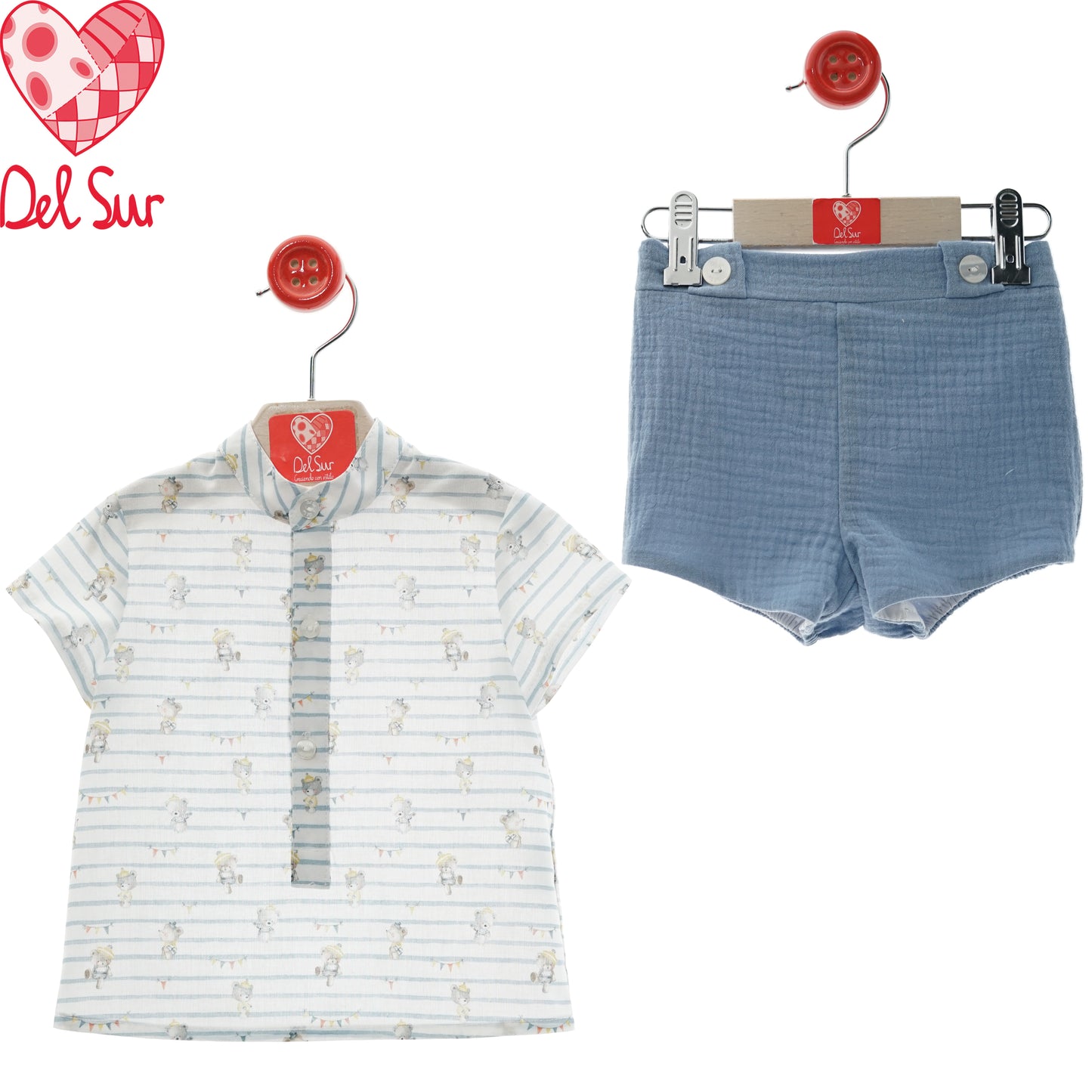 Conjunto camisa y pantalon bebe Familia Santorini DEL SUR