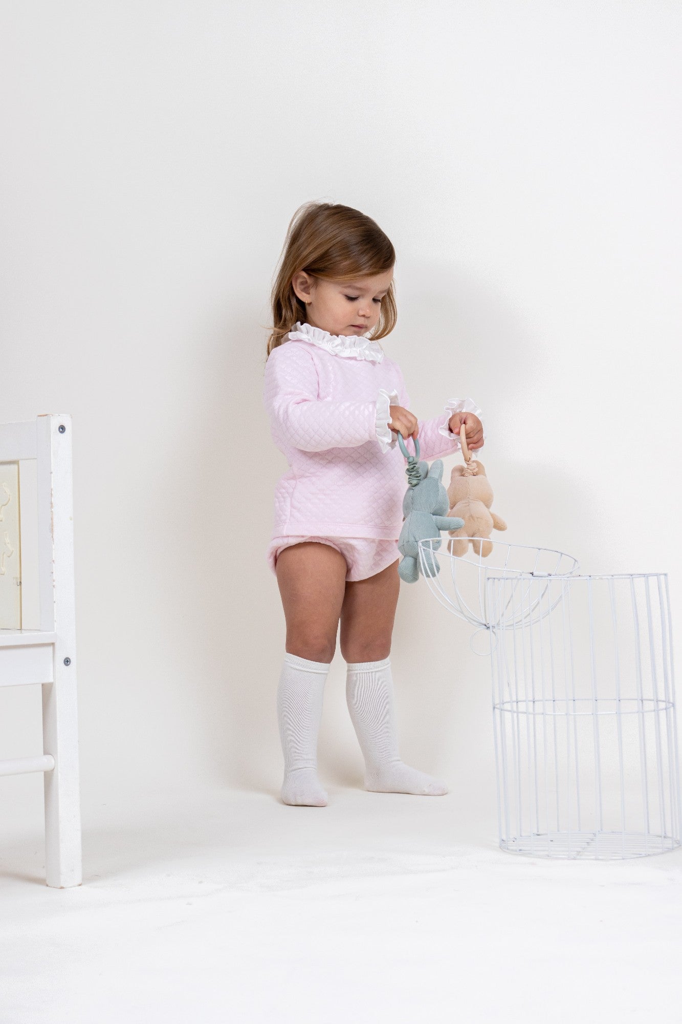 Conjunto bebé Pololo Sil rosa tallas 1-36 meses Calamaro