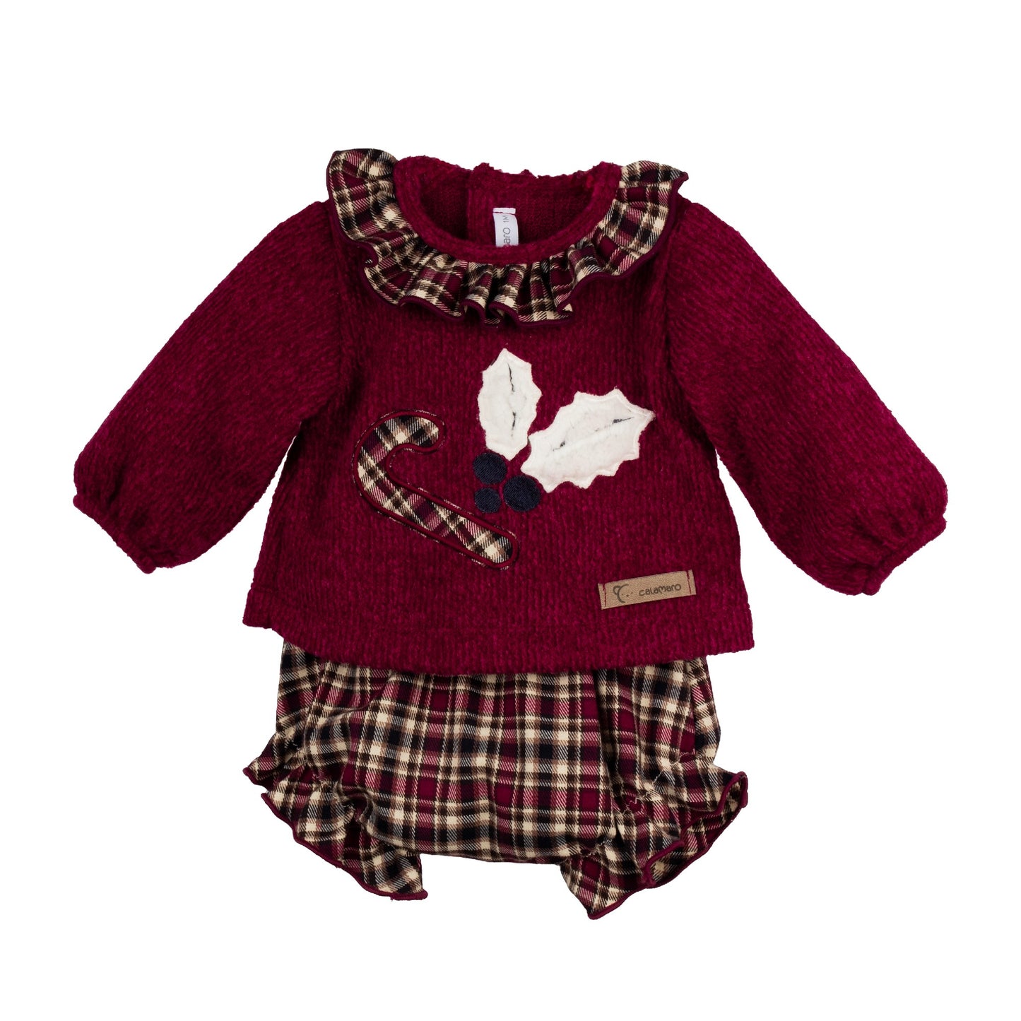 Conjunto bebé pololo Miño con volantes Calamaro 🎀 | Niña 1-36 meses