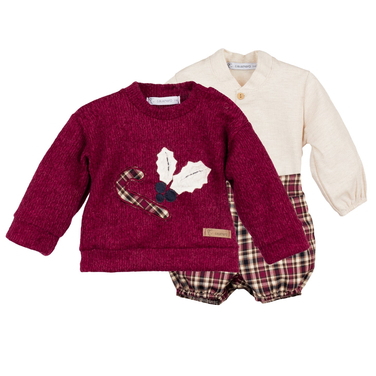 Conjunto bebé 3 piezas Miño Calamaro 🎄 | Niño 1-36 meses
