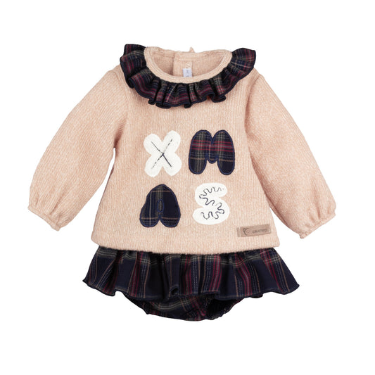 Conjunto bebé pololo Salor con volante niña 1-36 meses | Navidad Calamaro