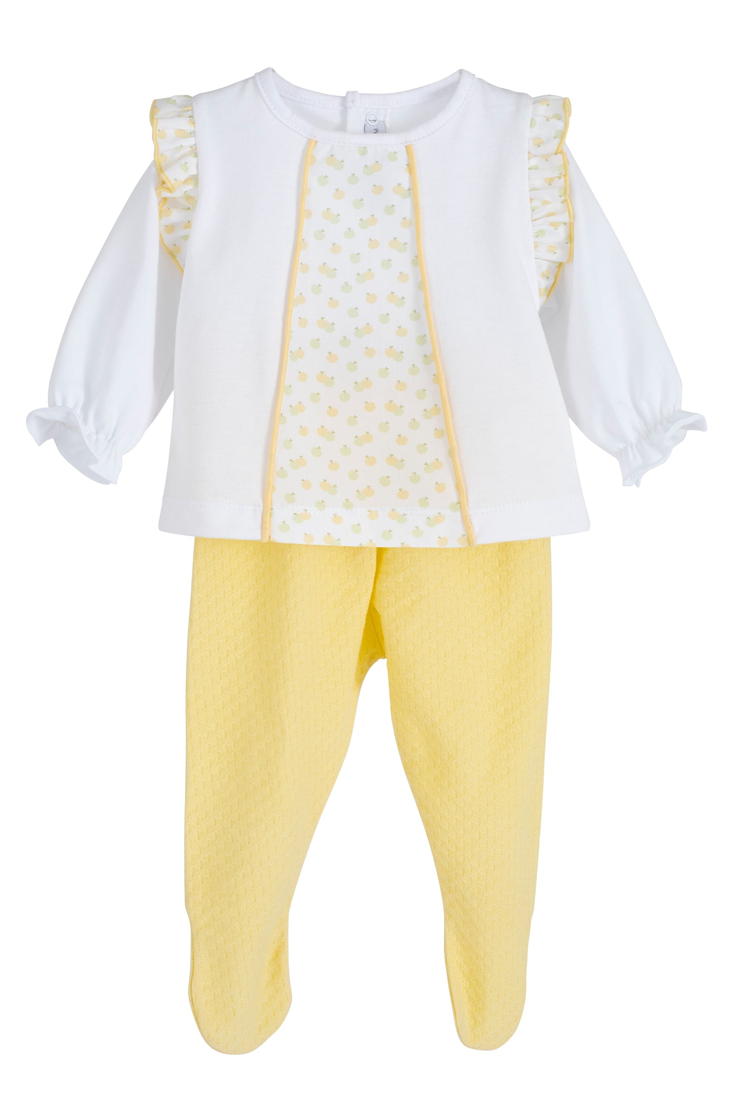 Conjunto Polaina Frisa Volantes Calamaro | Primeras Puestas 0-6 Meses