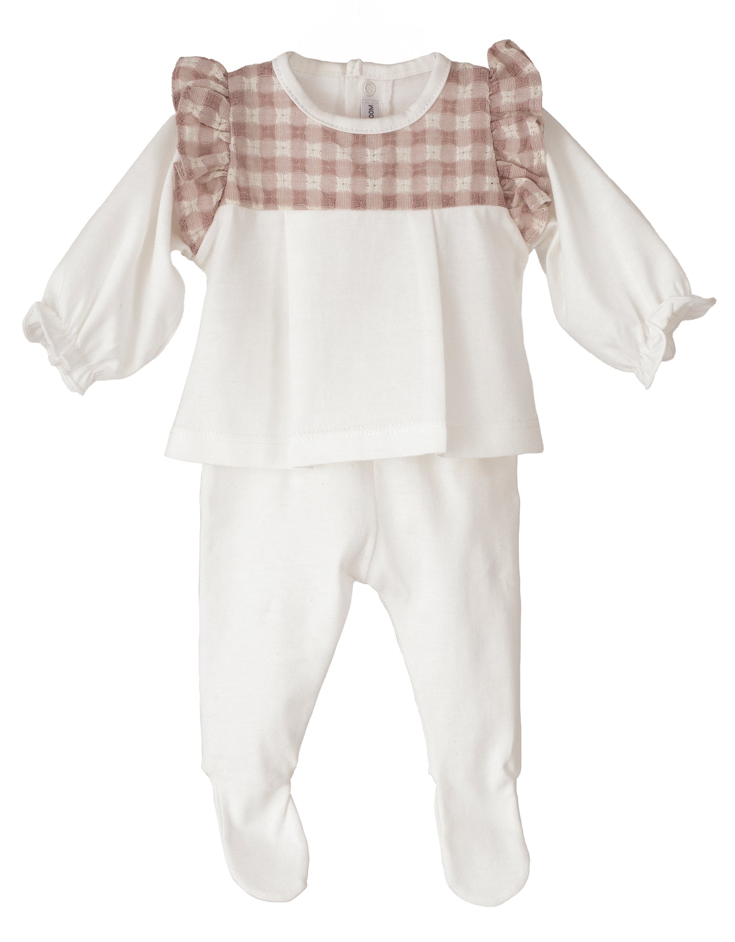 Conjunto Polaina Egeo Nude 100% Algodón – Bebé 0-6 Meses