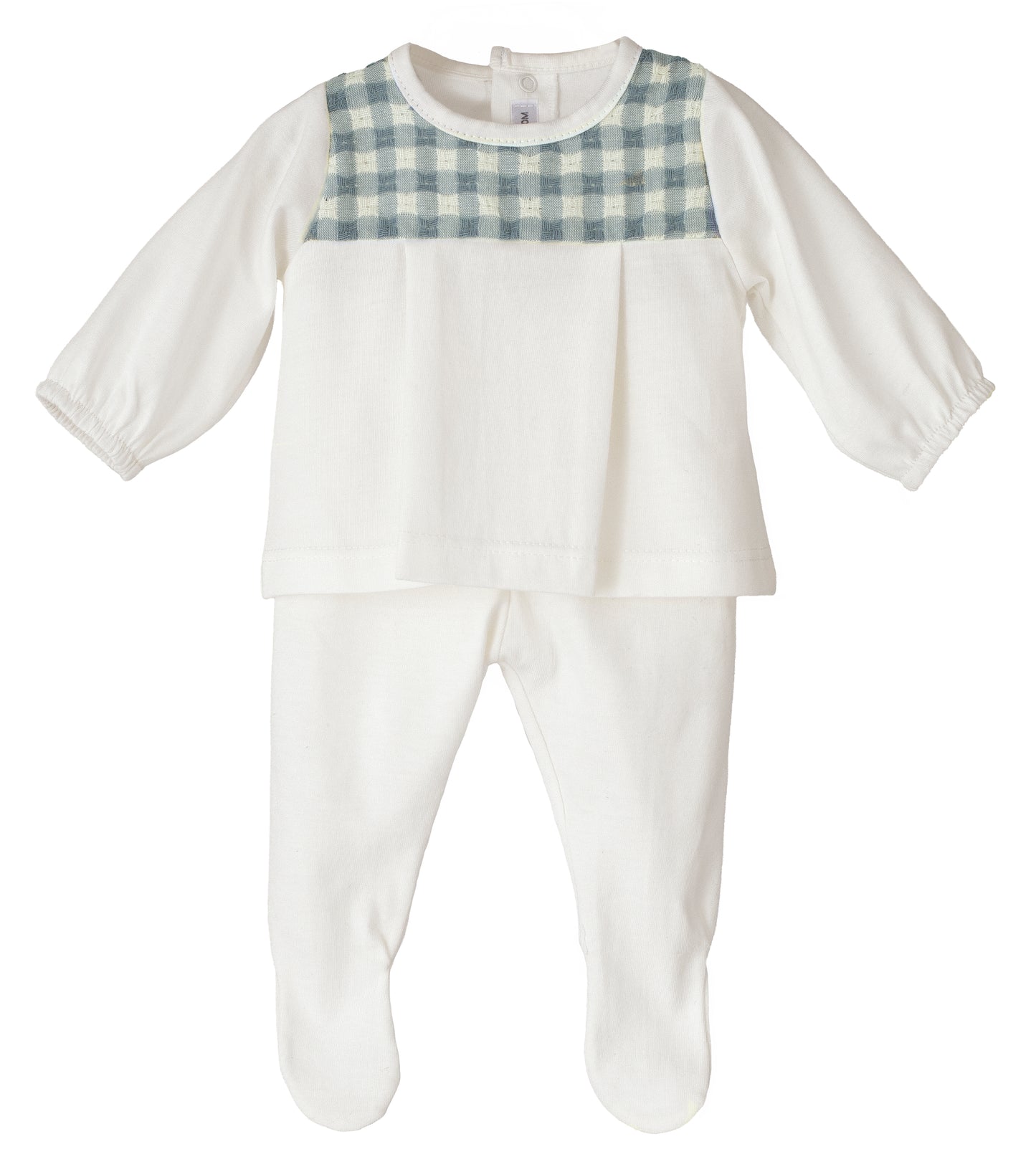 Conjunto Polaina Egeo Azul Calamaro 100 % Algodón – Bebé 0-6 Meses