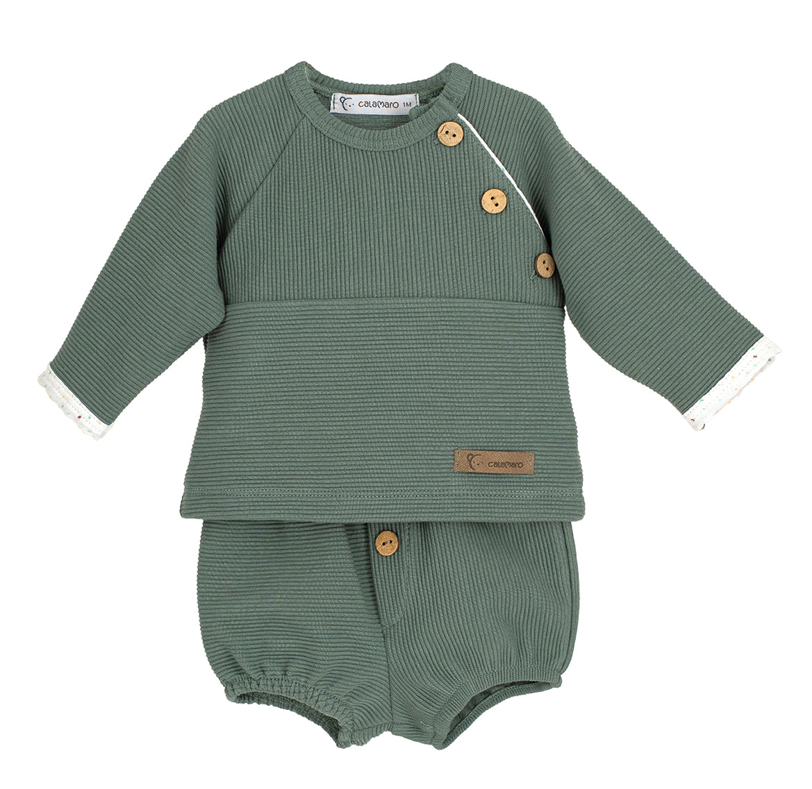 Conjunto Pololo Céfiro bebé niño verde – Calamaro (1 a 36 meses)