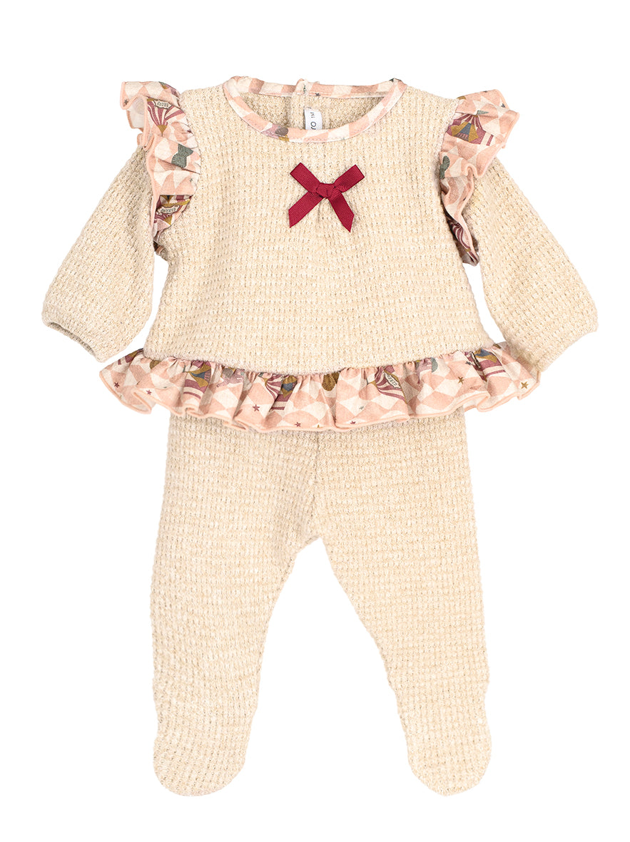 Conjunto Polaina Mistral primera puesta recién nacida – Calamaro (0-6 meses)