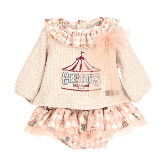 Conjunto Pololo Mistral niña con volante – Calamaro (1-36 meses)