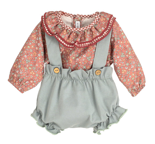 Conjunto Pololo Siroco Calamaro | Bebé niña 1-36 meses | 100% algodón