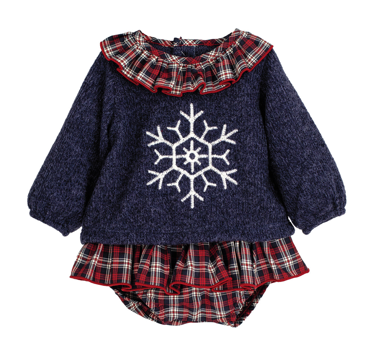 Conjunto Navidad Monzón Calamaro niña bebé 1-36 meses – Jersey terciopelo + cubrepañal