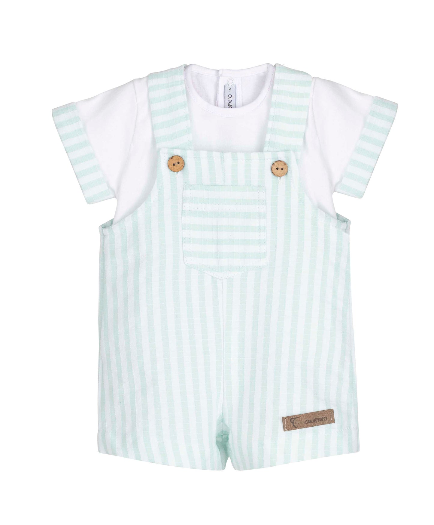 Conjunto bebé peto Calamaro Familia Bundi mint | 1-36 meses