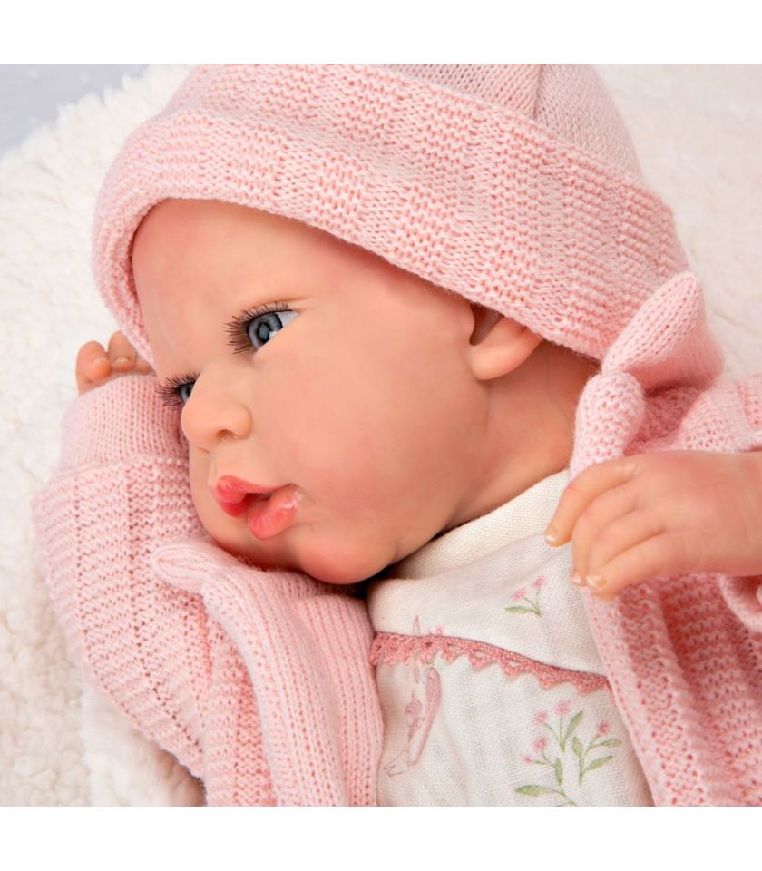 Bebé Reborn Arias 40 cm Marta Rosa con Manta 98165