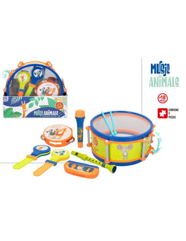 SET INSTRUMENTOS PERCUSION MUSIC ANIMALS COLOR BABY