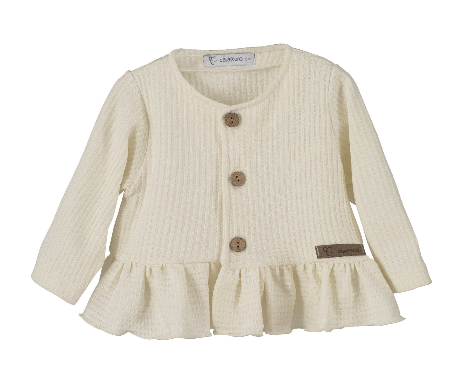 Chaqueta rodas volante crudo bebé Calamaro