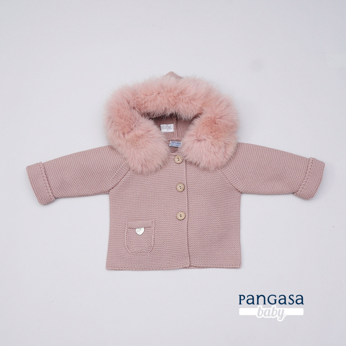 Trenka Luxury Pelo Rosa Vintage Pangasa Baby 🌷 Abrigo dulce y elegante para tu peque