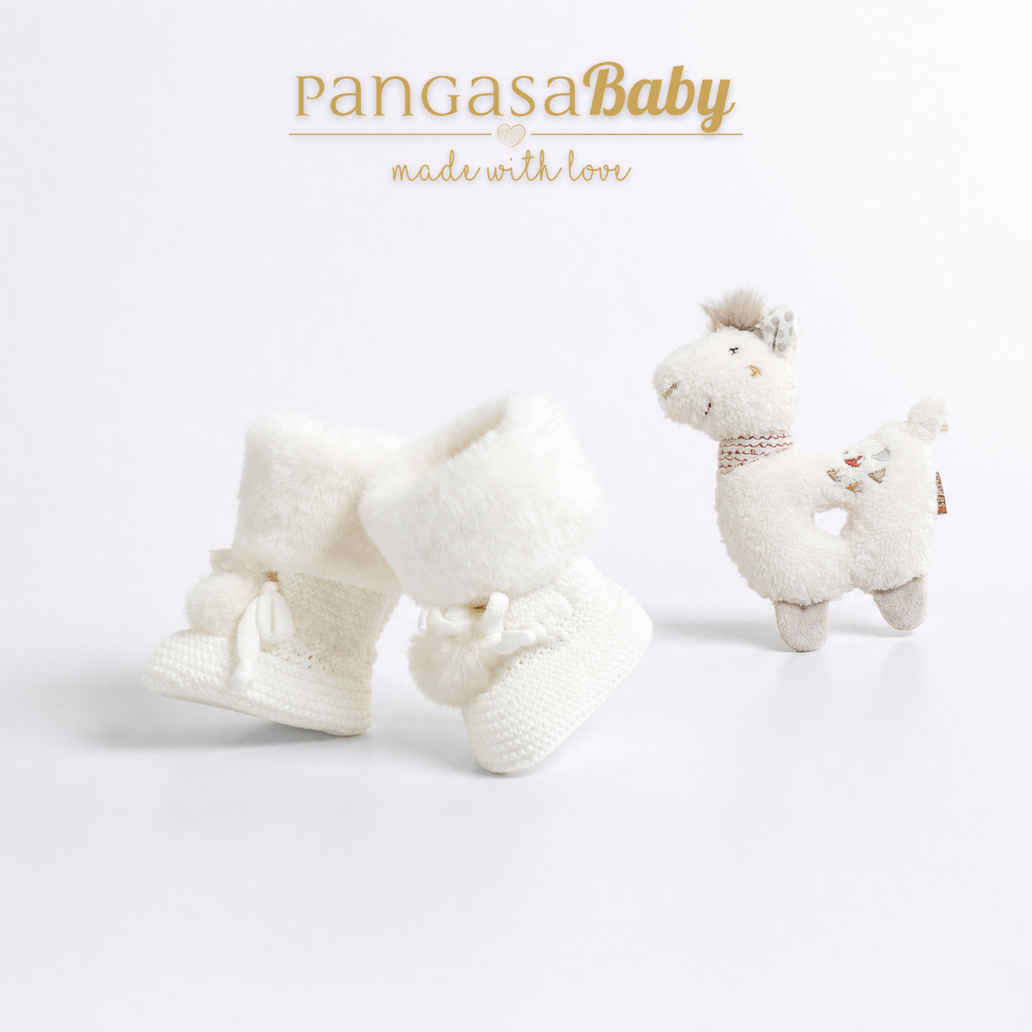Botitas Forro Polar marfil - Pangasa Baby