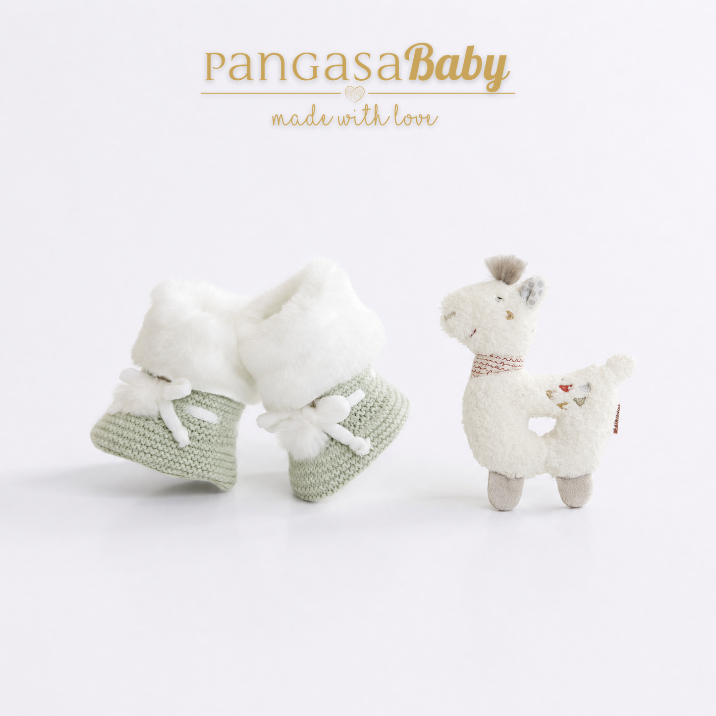 Botitas Forro Polar verde hoja - Pangasa Baby