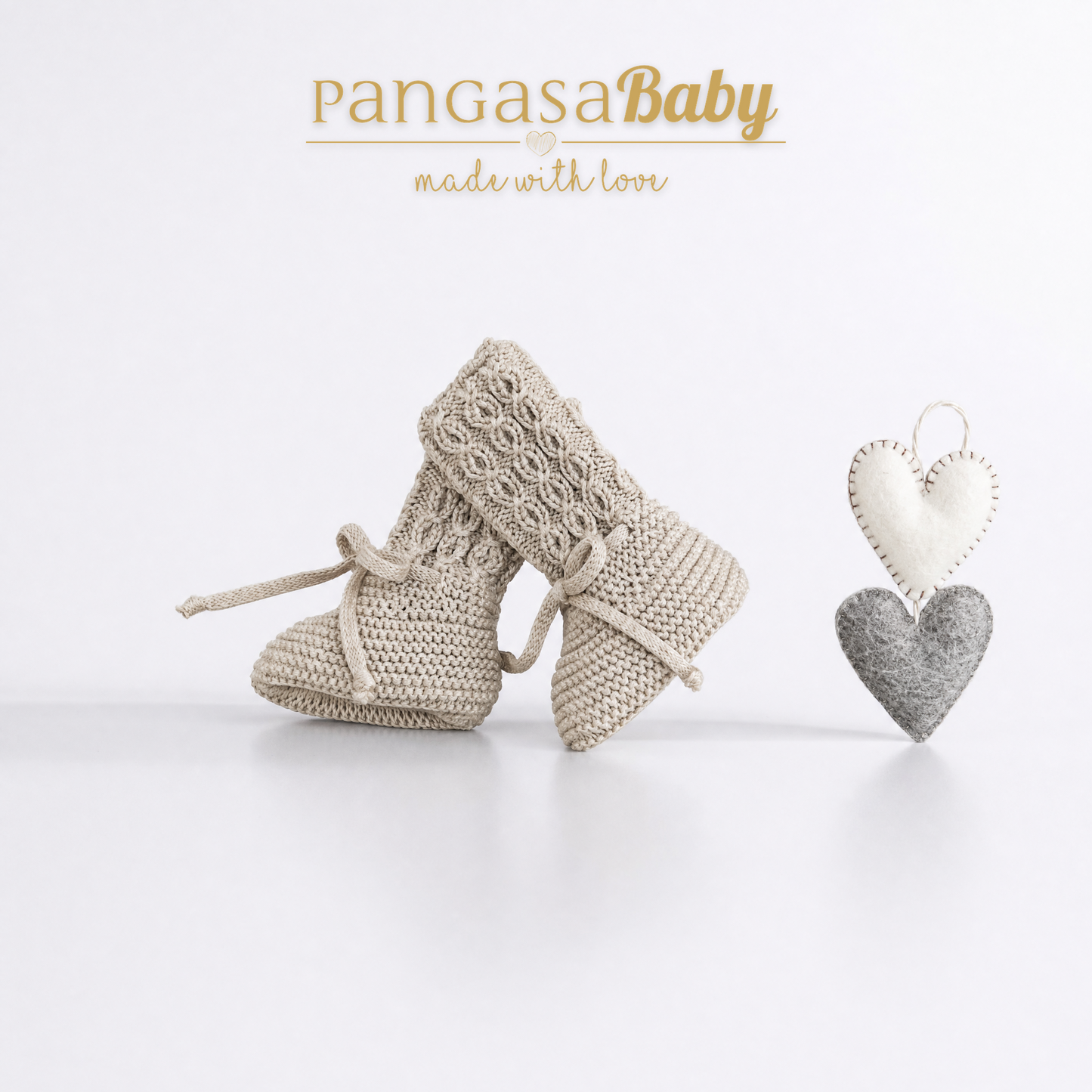 Botitas Altas Ochos arena- Pangasa Baby