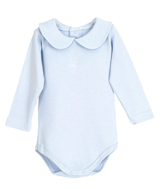 Body Lugo Elas Calamaro – Manga larga con cuello bebé azul celeste