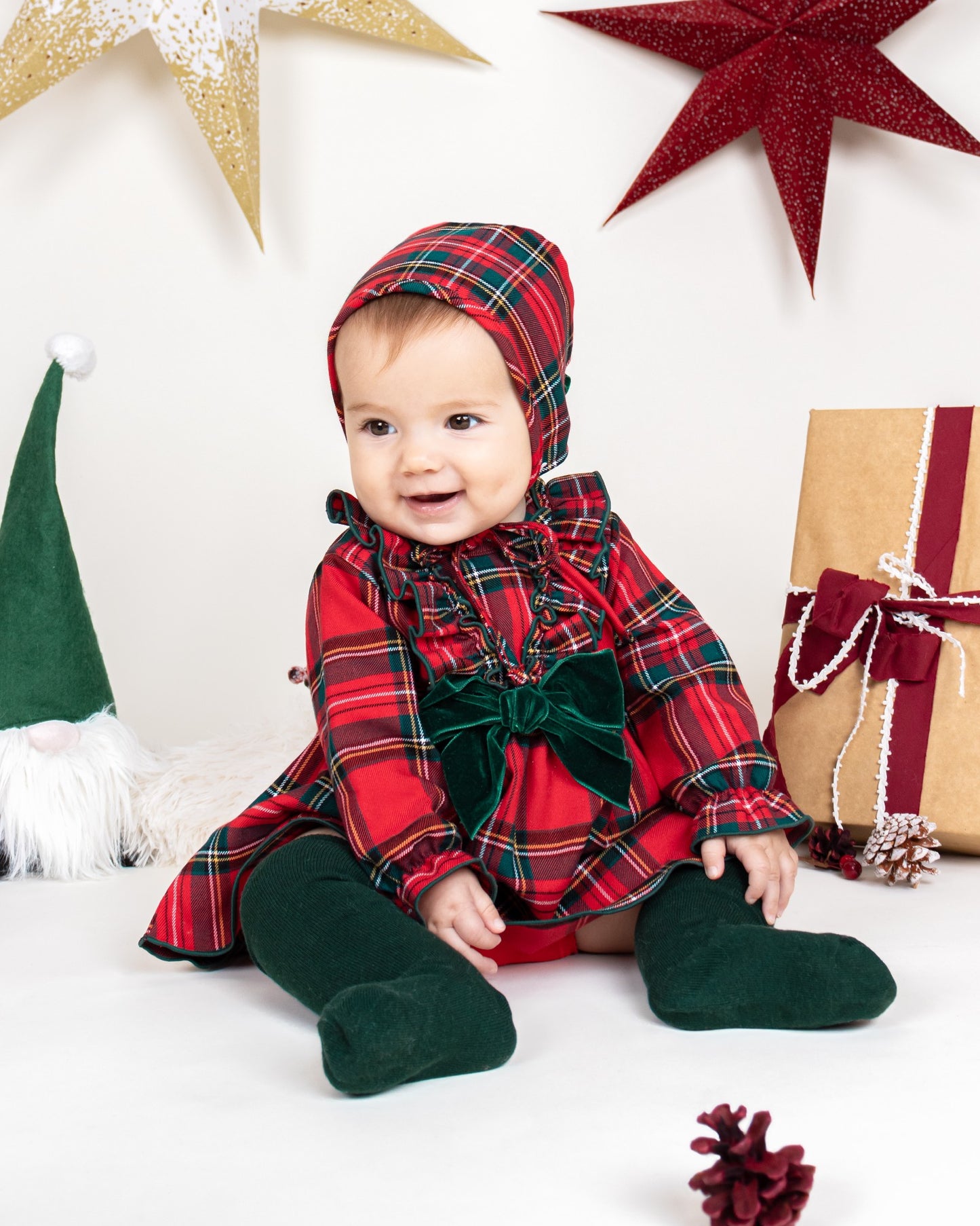 Vestido bebé Bidasoa Calamaro 🎄 | Navidad 6-24 meses