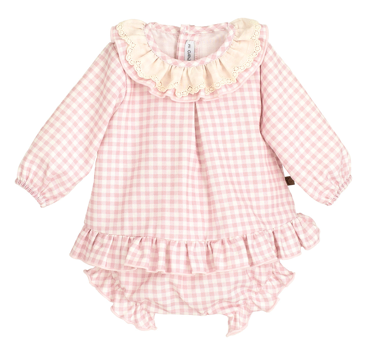 Jesusito Berg Vichy Rosa Calamaro | Niña 1-36 Meses 100% Algodón