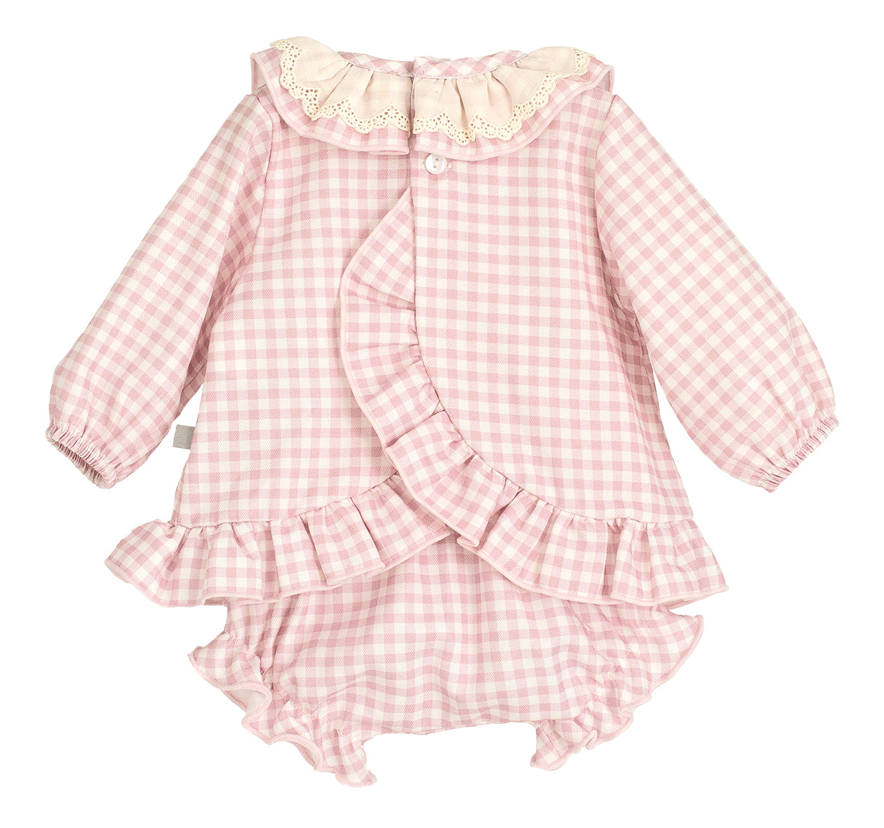 Jesusito Berg Vichy Rosa Calamaro | Niña 1-36 Meses 100% Algodón