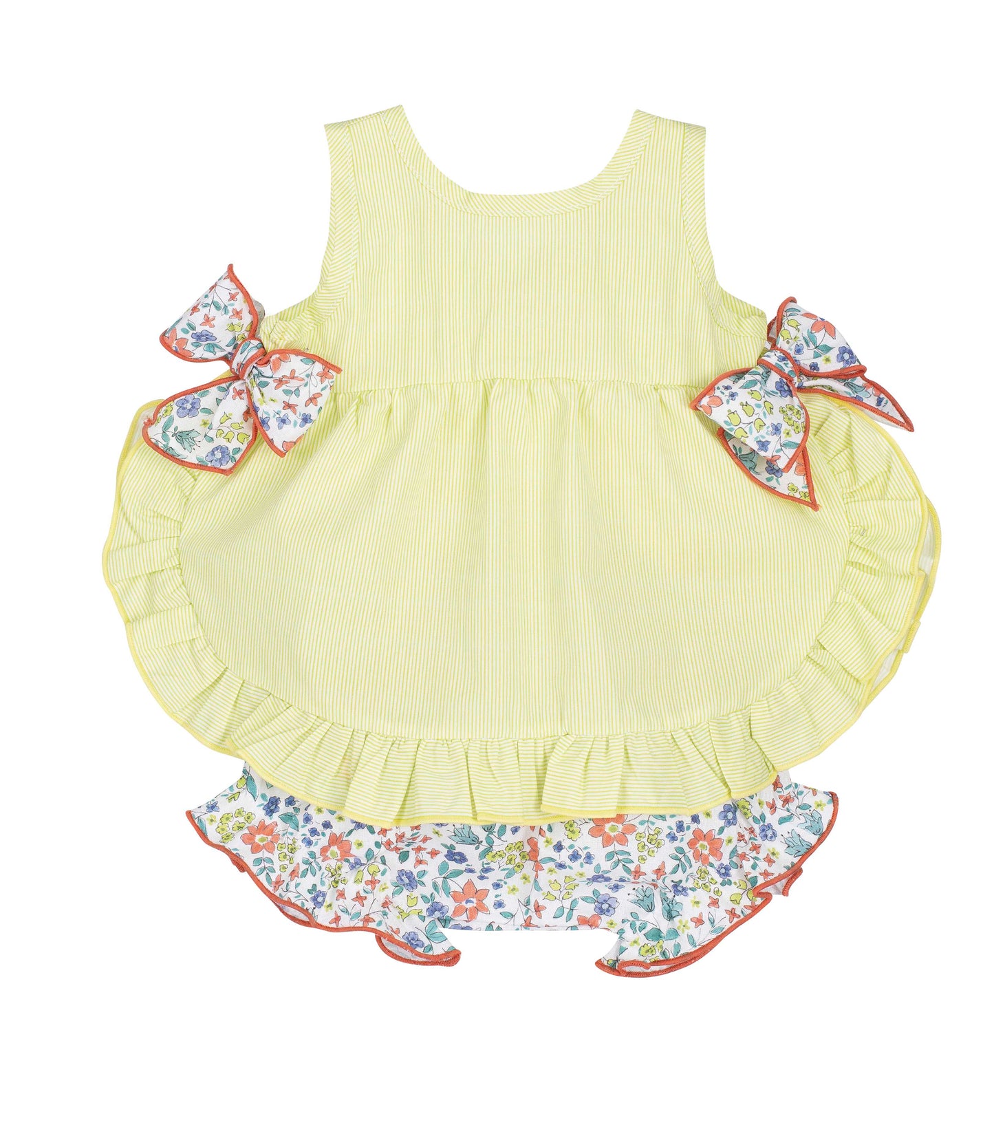 Jesusito bebé Agra Calamaro amarillo con flores 1-36 meses