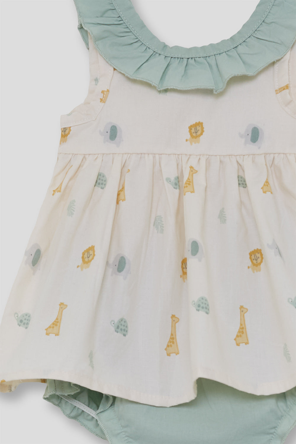Jesusito Bebé Niña Estampado Animales con Lazo Verde 1-24 Meses – Street Monkey Verano