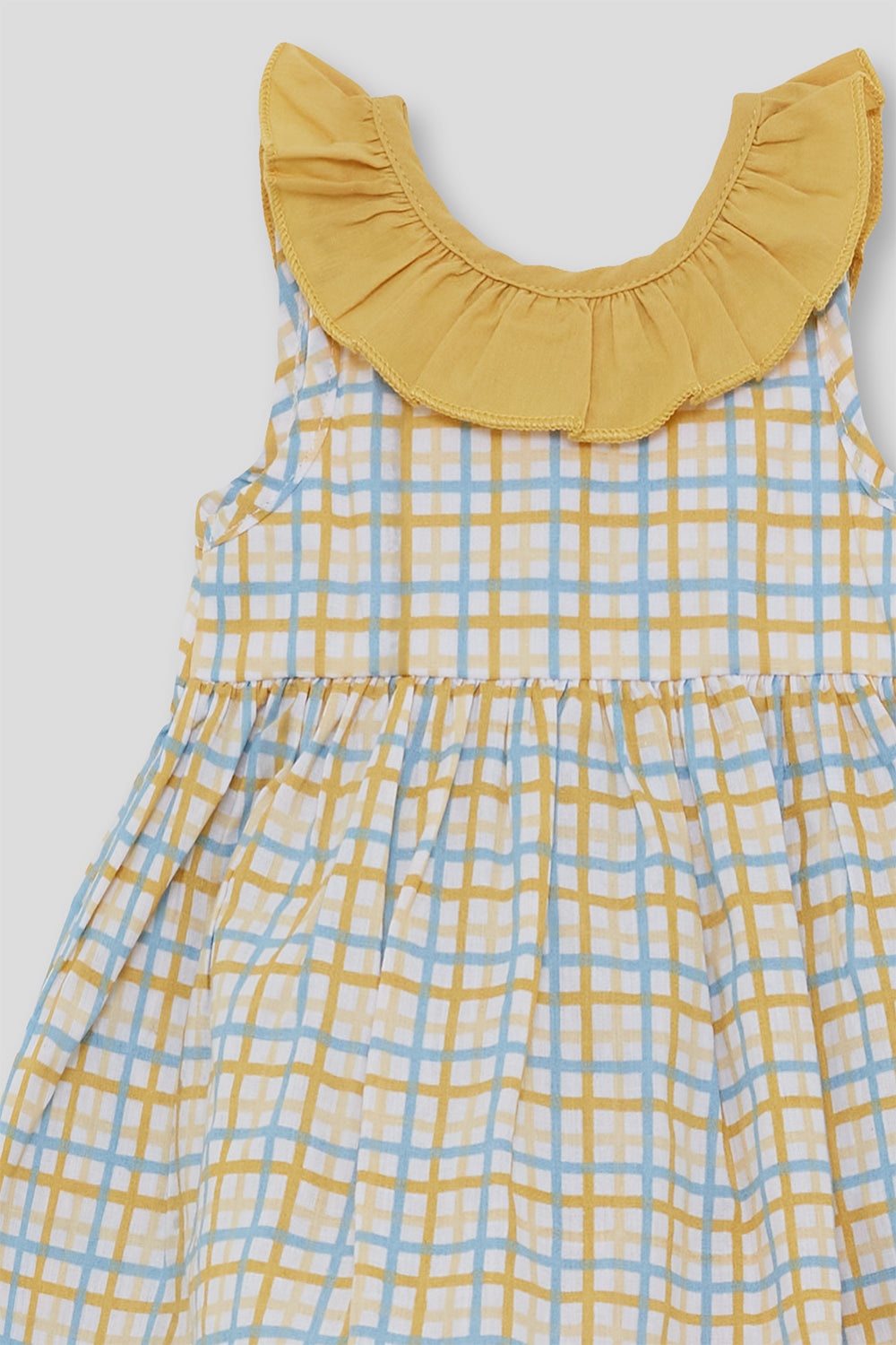 Vestido Niña Cuadros Amarillo con Lazo 3-8 Años – Street Monkey Verano