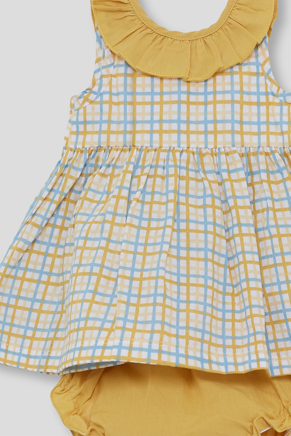 Jesusito Bebé Niña Cuadros Amarillo con Lazo 1-24 Meses – Street Monkey Verano