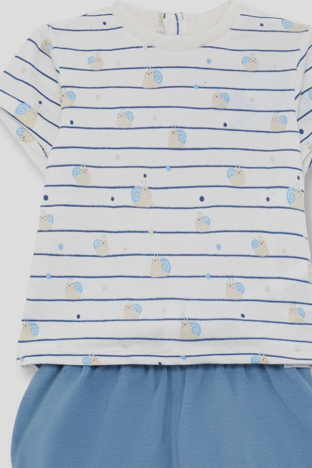 Conjunto Bebé Algodón Rayas Azul 1-24 Meses – Street Monkey Verano