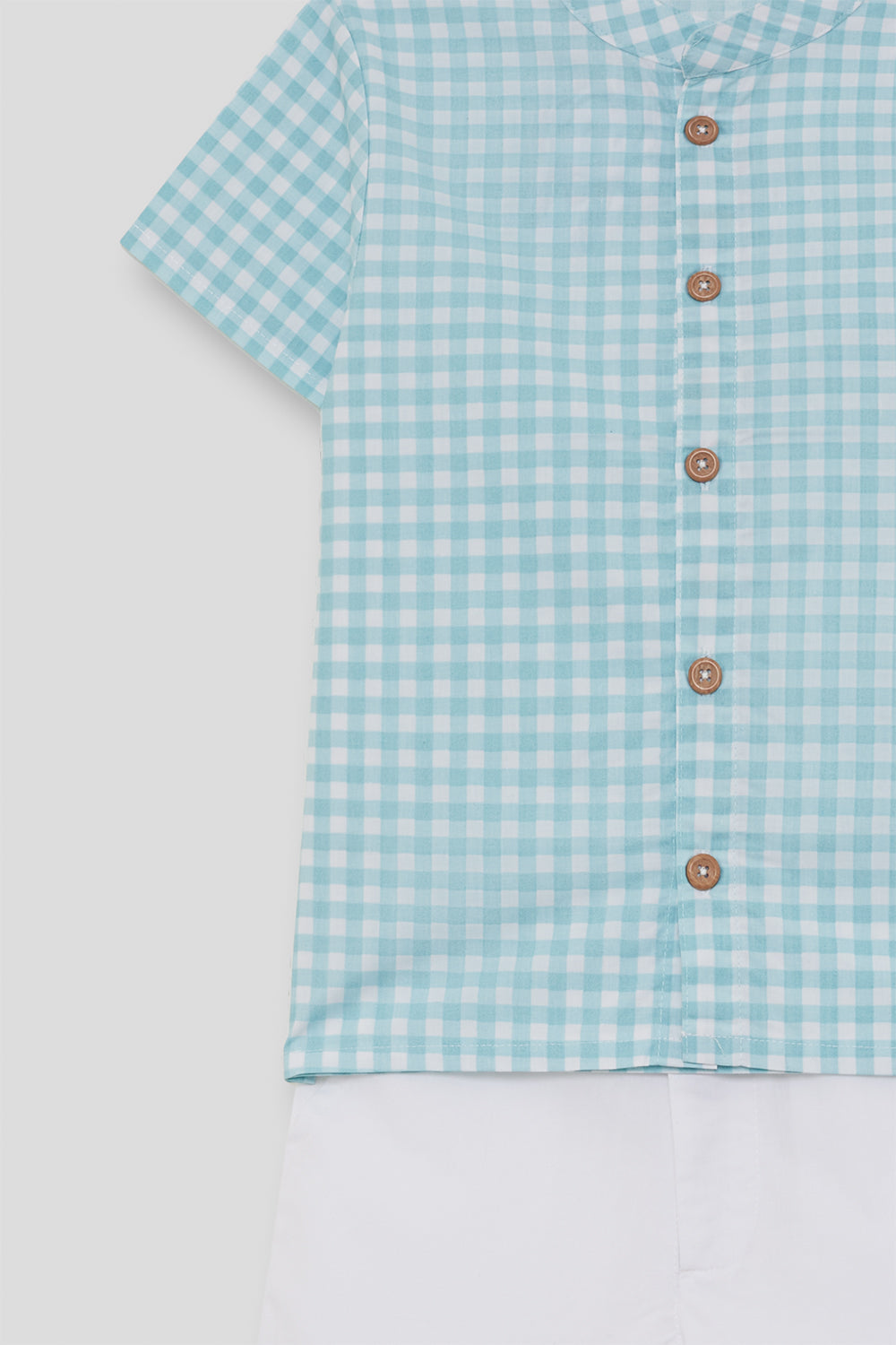 Conjunto Niño Vichy Turquesa 3-8 Años – Street Monkey Verano