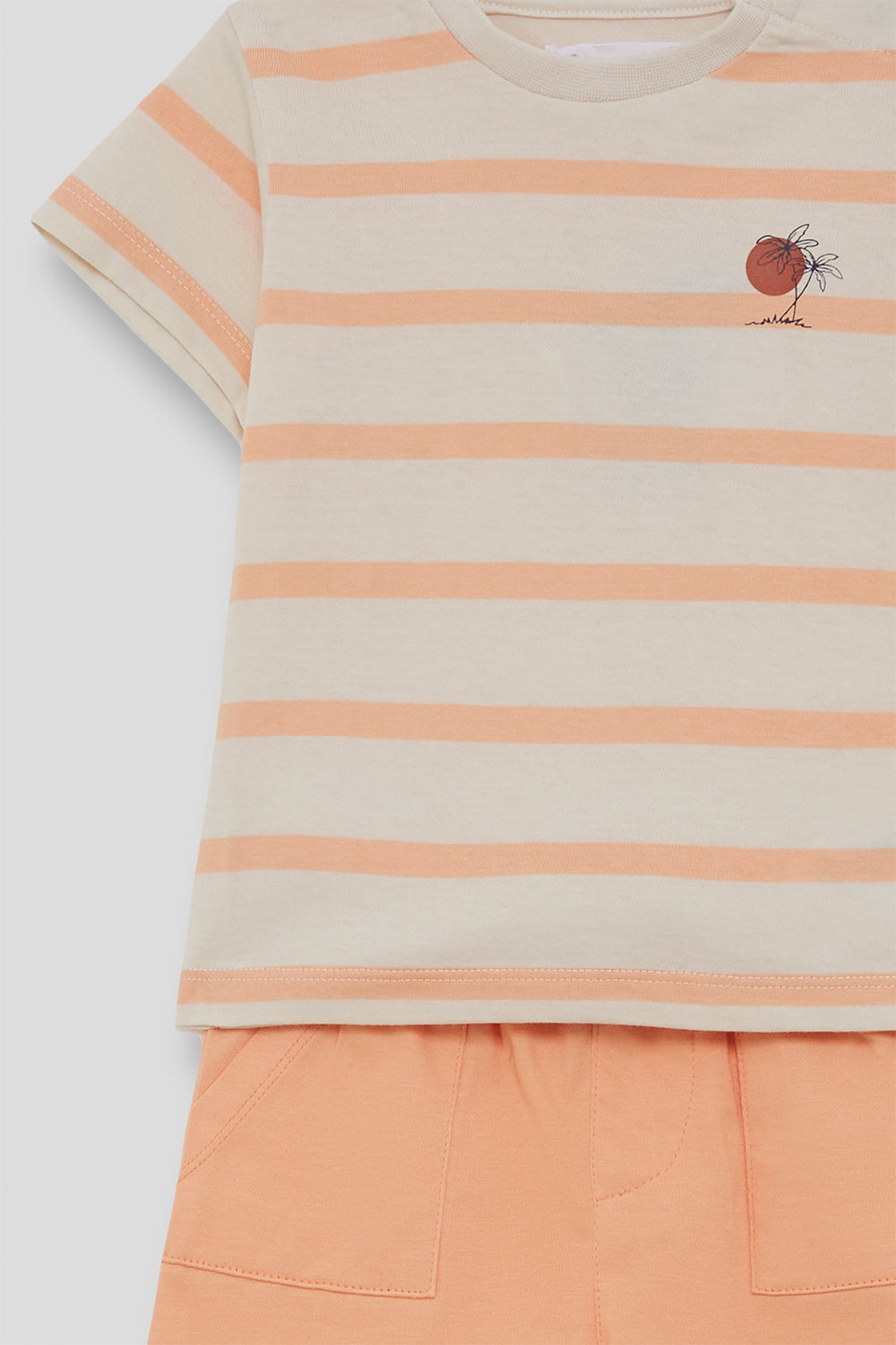 Conjunto Chándal Niño Rayas Melocotón 3 Meses-6 Años – Street Monkey Verano