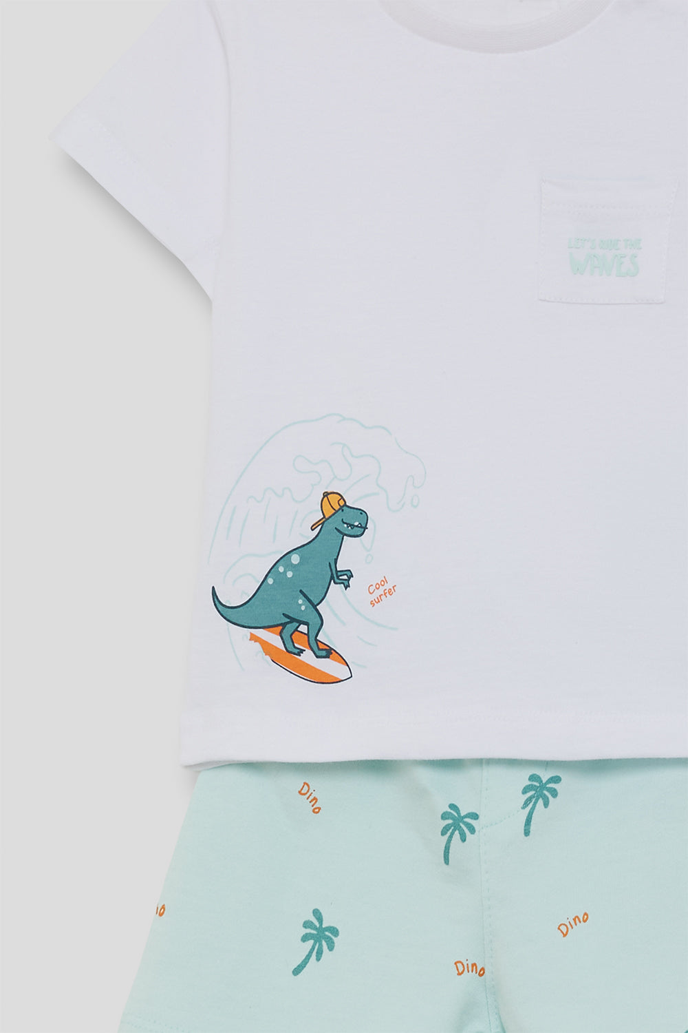 Conjunto Bebé Niño Dinosaurio Surf 3 Meses-6 años– Street Monkey Verano 2026