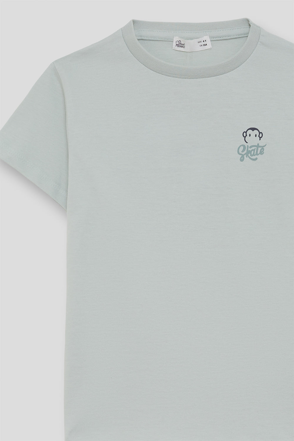 Camiseta Niño Básica Verde Agua 2 a 16 Años – Colección Verano