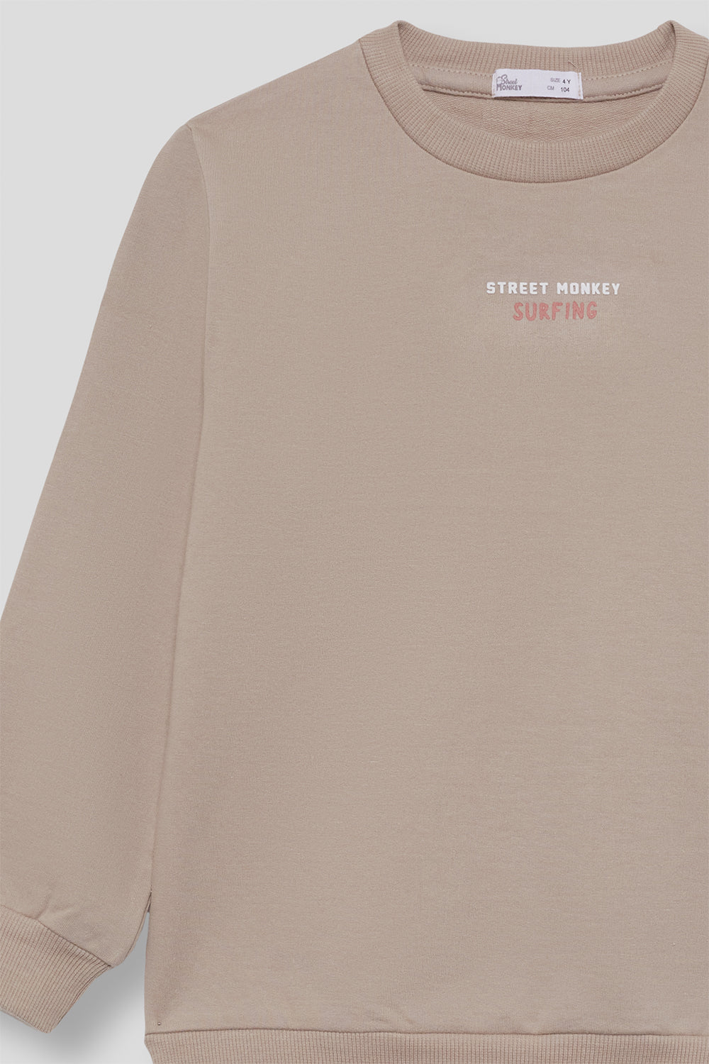 Sudadera Niño Beige “Tropical Paradise” 2-16 Años – Street Monkey Verano