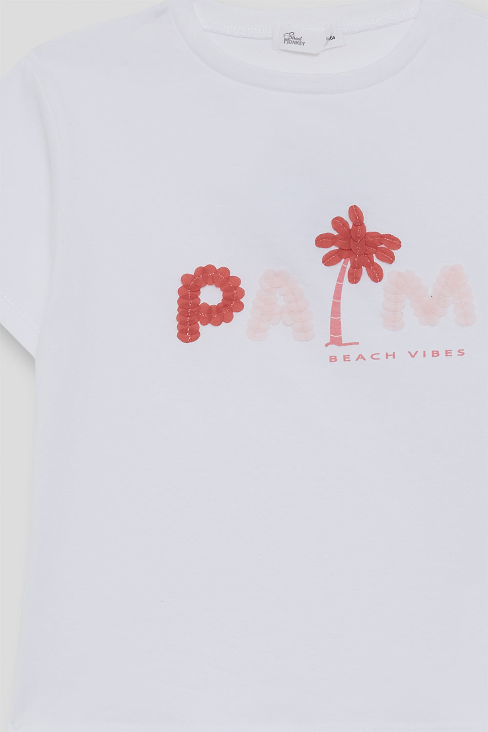 Camiseta blanca de algodón “Palm Beach Vibes” para niña Street Mockey 2-16 años