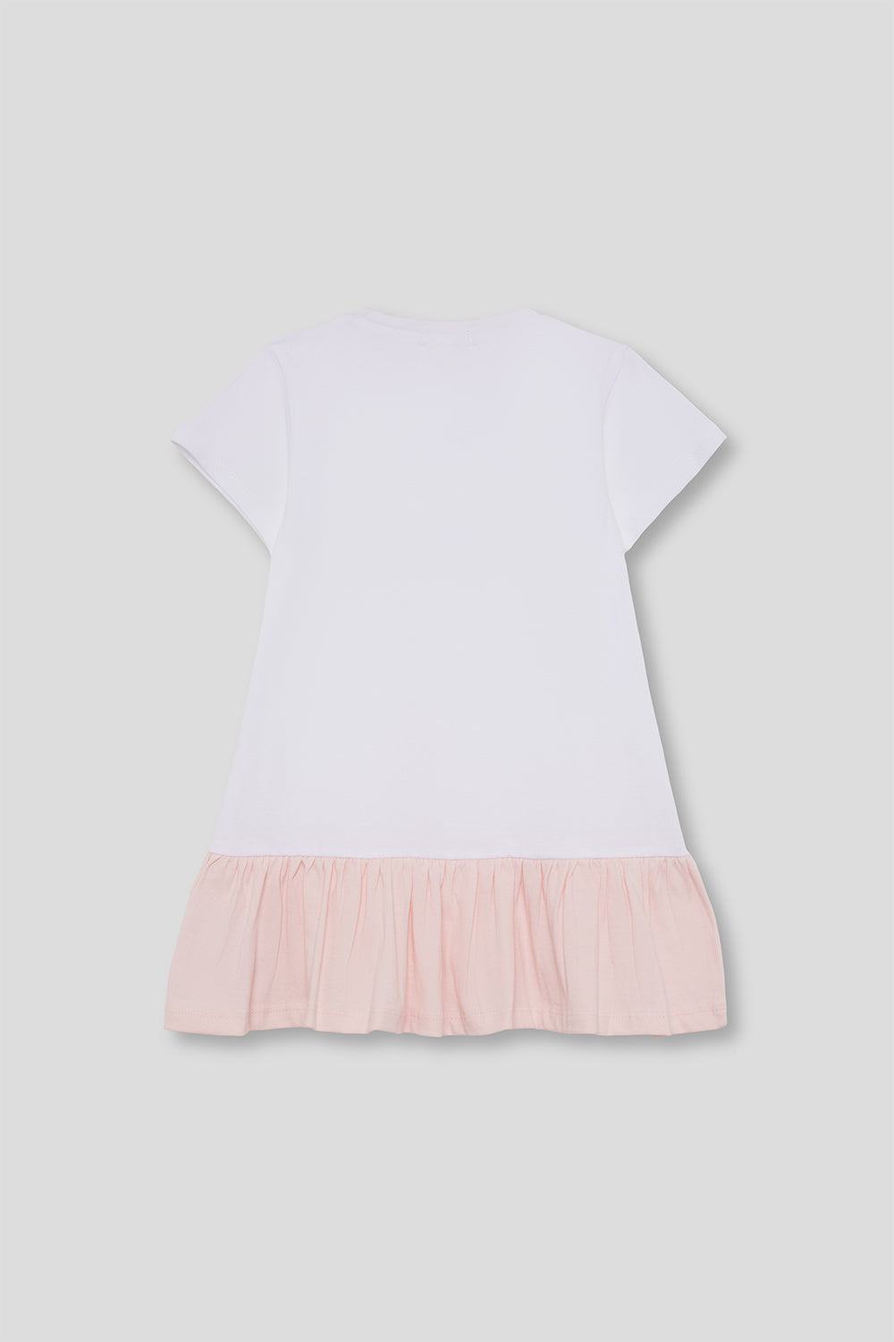 Vestido de algodón blanco y rosa para niña Street Mockey 2-16 años