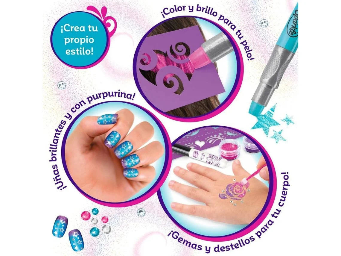 Shimmer 'n Sparkle Set De Purpurina Para Uñas, Cuerpo Y Pelo