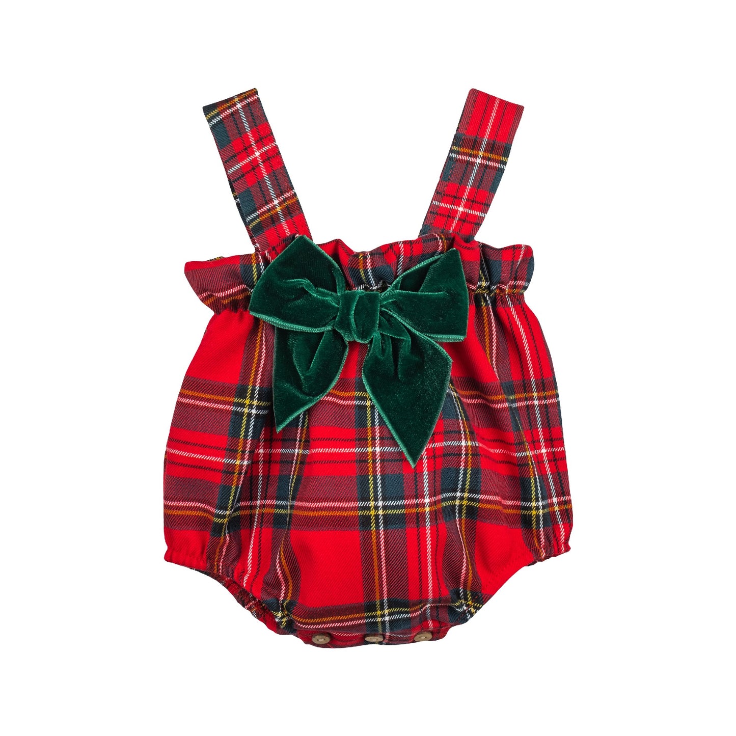 Peto bebé Bidasoa con lazo Calamaro 🎄 | Navidad niña 1-24 meses