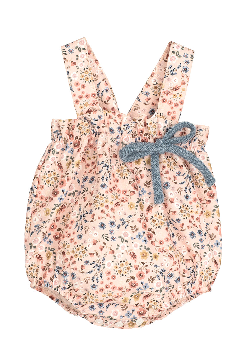 Peto Poniente bebé niña Calamaro | 1-24 meses | 100% algodón con estampado floral