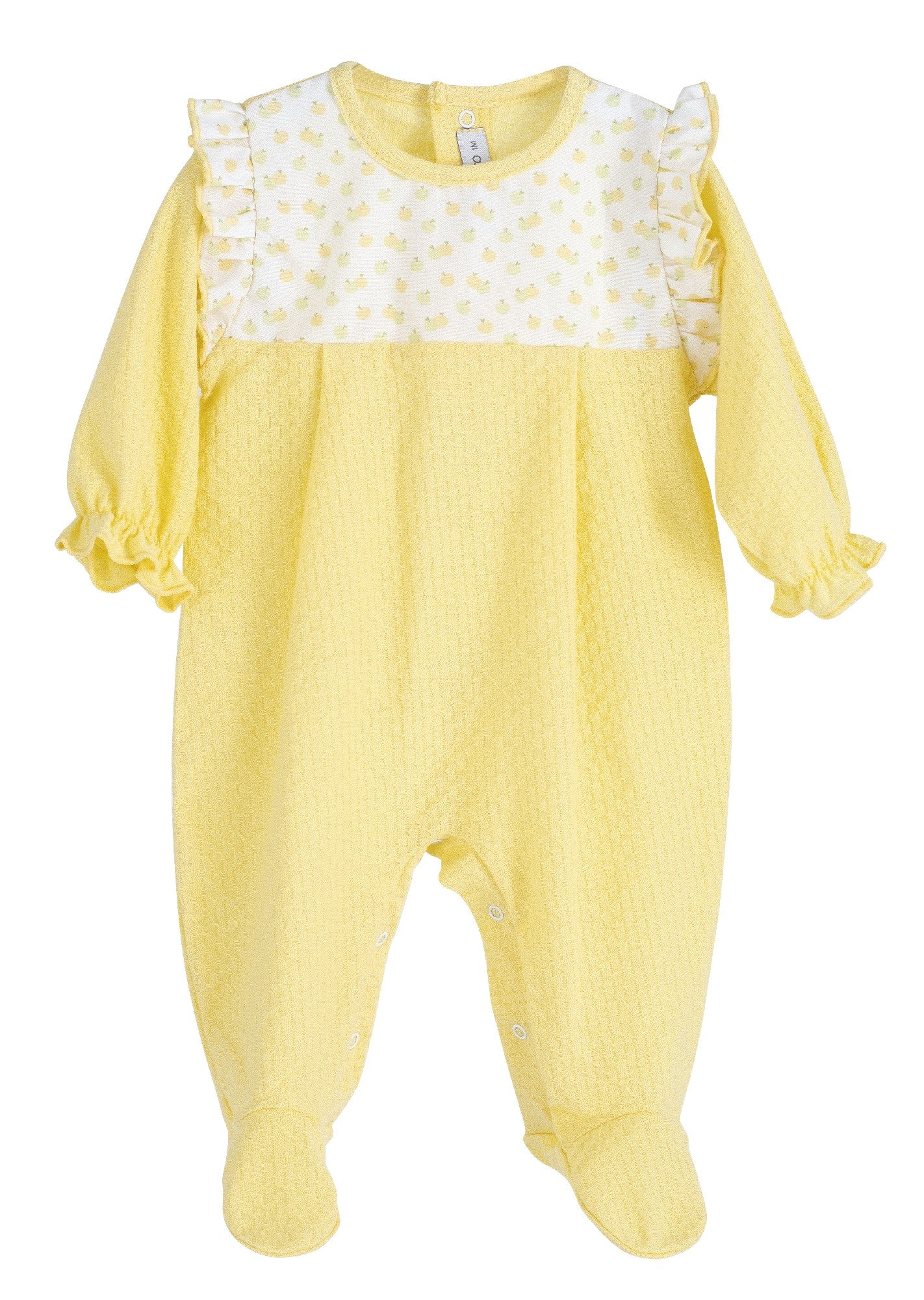 Pelele Frisa con Volantes Calamaro 100 % Algodón – Bebé 0-6 Meses