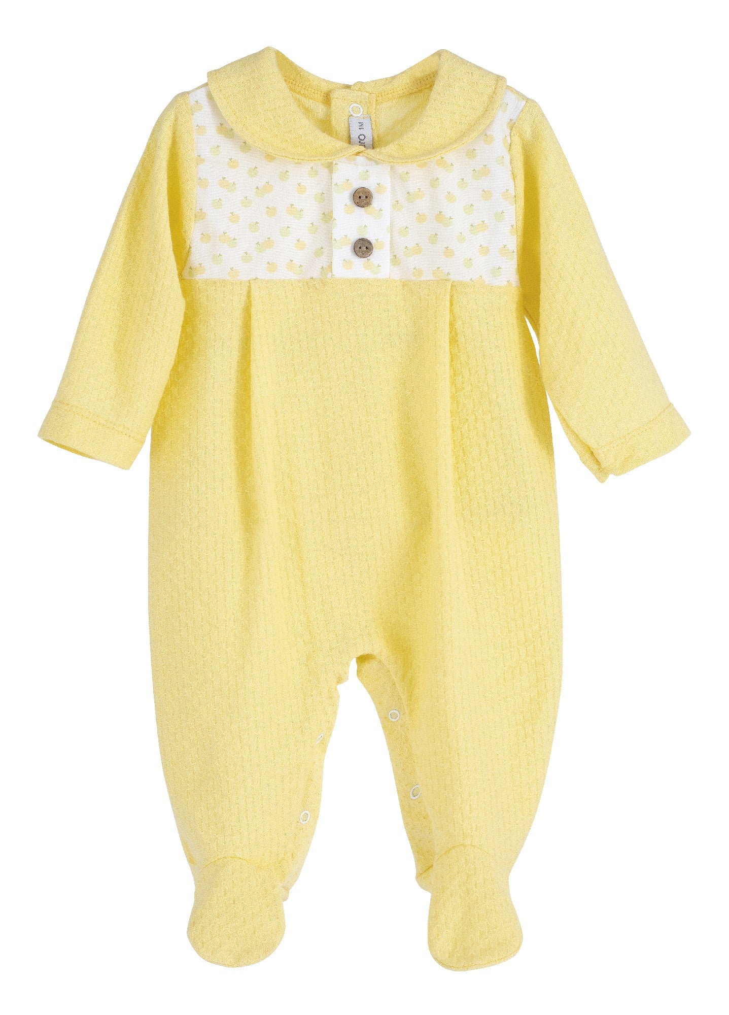 Pelele Frisa Cuello Bebé Calamaro 100 % Algodón – Bebé 0-6 Meses